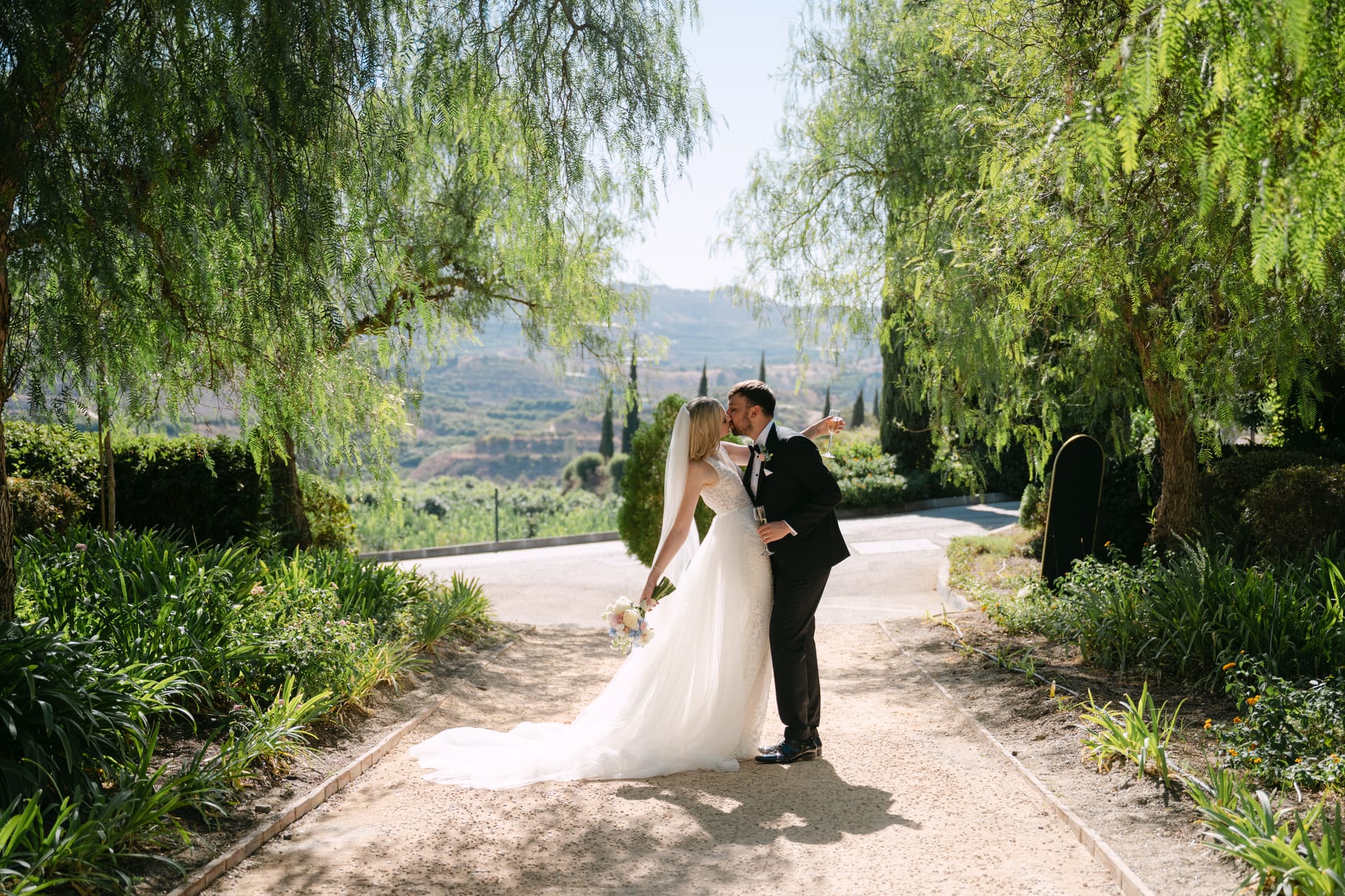 Escape to the Sun with Laura and Declan's Sun-Soaked Vineyard Nuptials